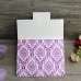 Purple Foiling Invitation Card Pocket Wedding Invitation Customized